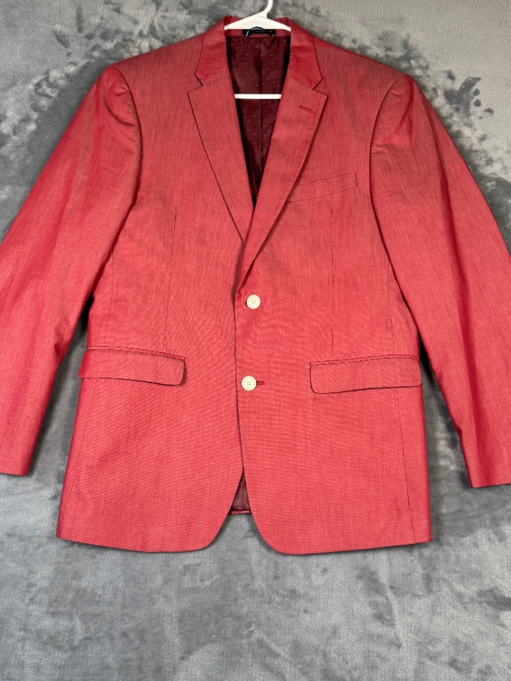 Tommy Hilfiger Men's Red/pink Cotton Blazer Sport Coat Size 38R Modern Fit